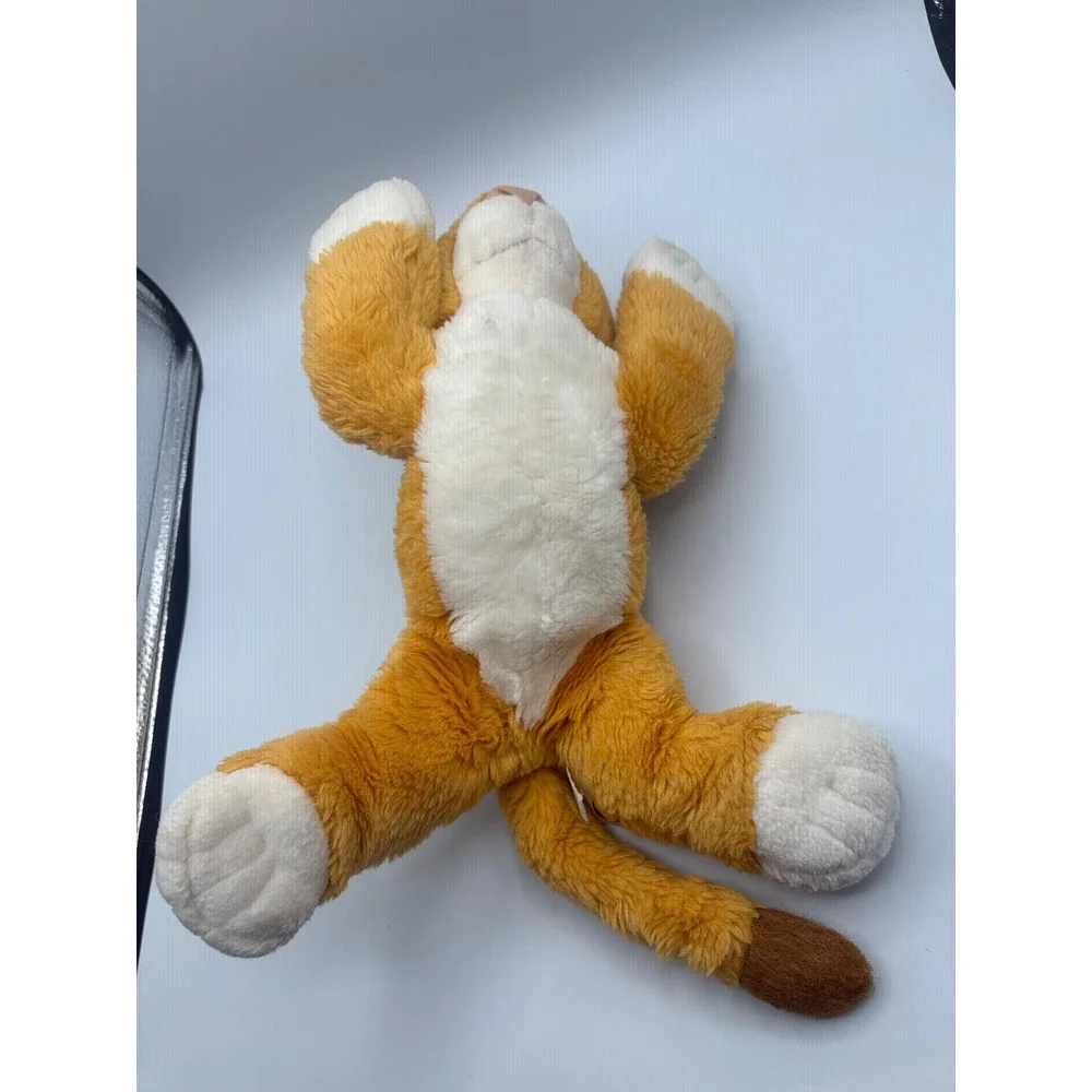 Disney The Lion King Simba Plush‎ Stuffed Animal Floppy Laying 10 Inch Orange